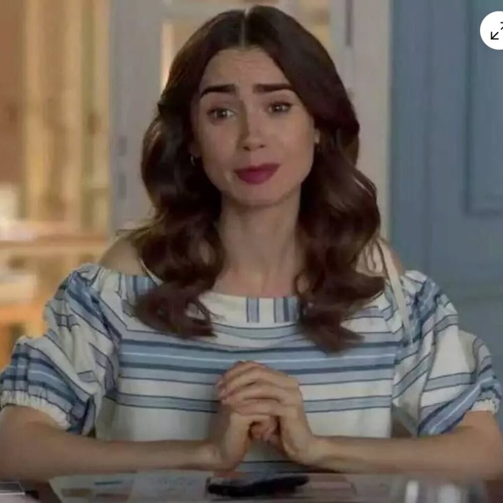 Lemlem Halima cotton and linen striped crop top - seen on Emily in Paris